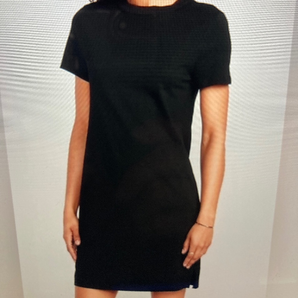 Old Navy Black Short Sleeve T-shirt Dress